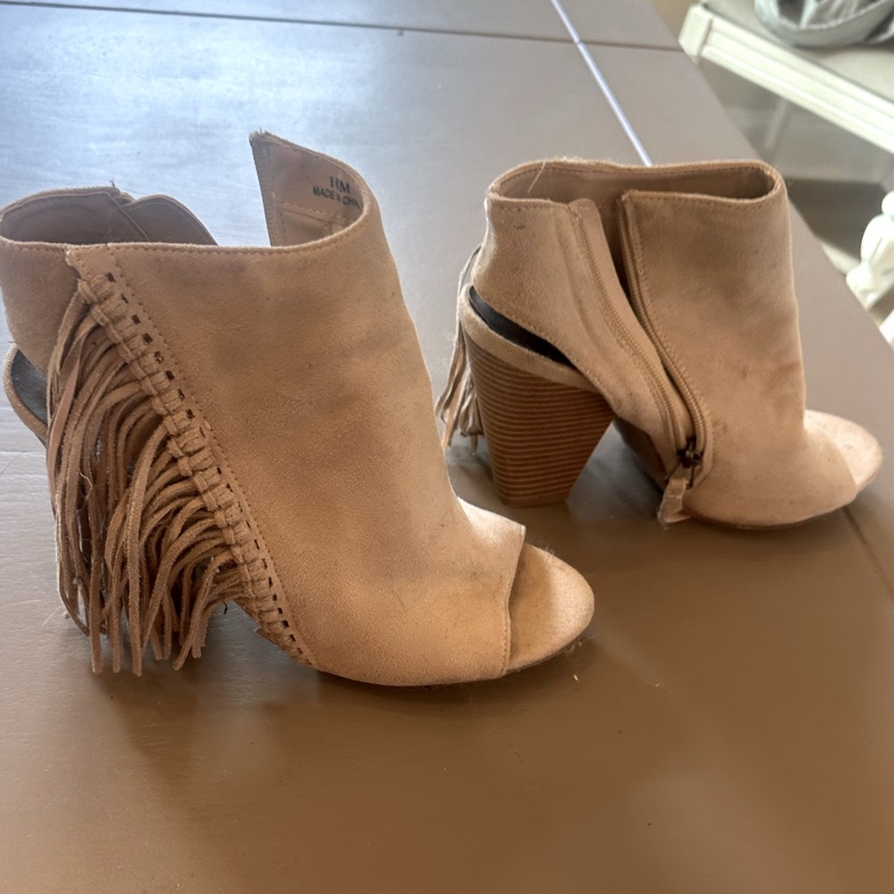 Coconuts high wedge heel with fringe
